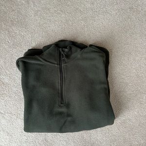 St. John’s Bay Men’s Dark Green Quarter Zip Fleece Shirt